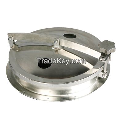 Stainless steel sanitary oval inward manhole cover