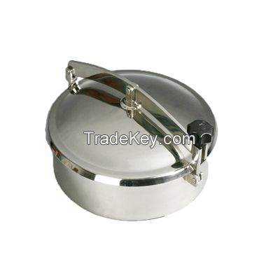 Stainless steel sanitary roune pressure manhole cover