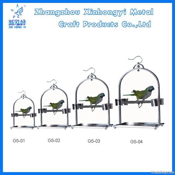 Medium size stainless steel parrot stand for birds