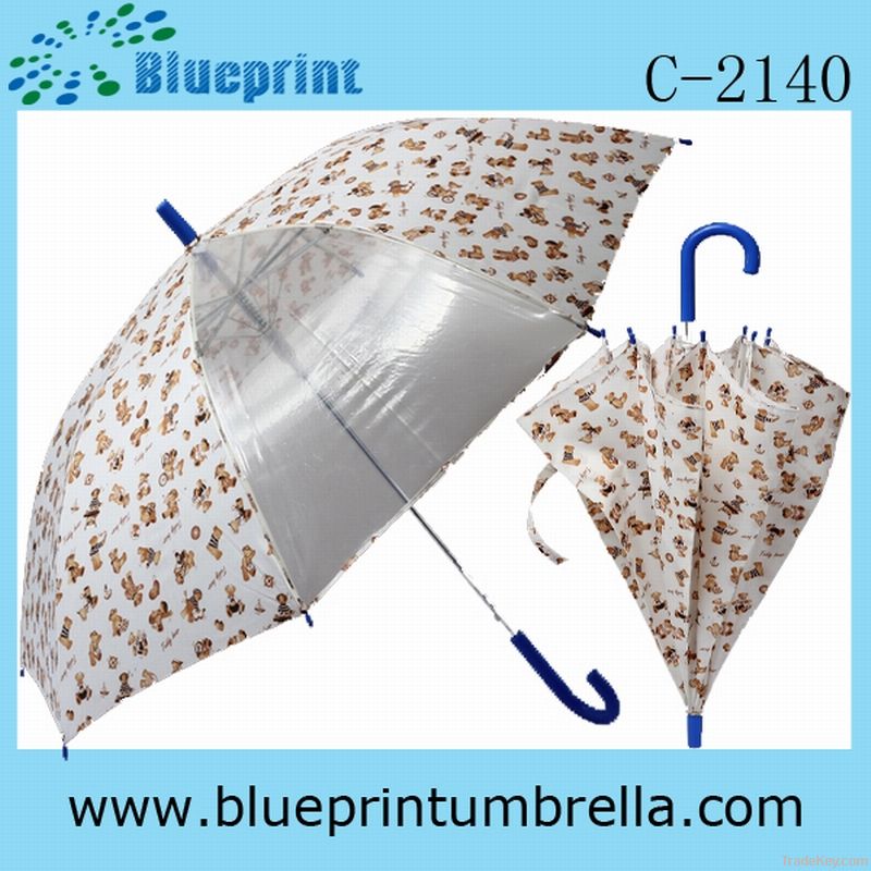 Kid rain Umbrella with Clear Panel