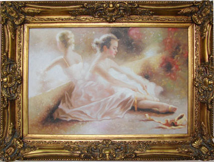 oil painting  with  frame