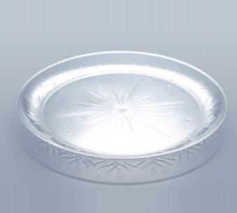 clear round plastic plates