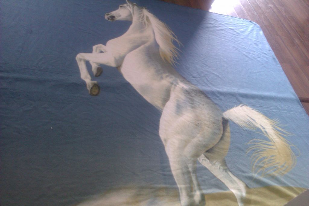 New Polar Fleece Blanket Horse Animal Print