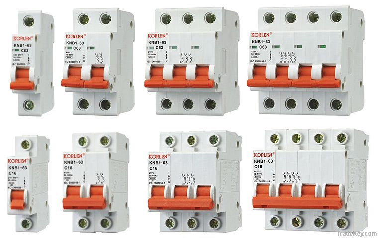 KNB1-63 size mini circuit breaker