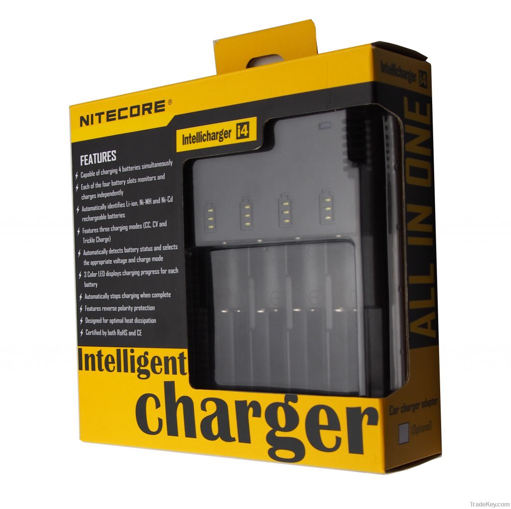 NITECORE Multifunction I4 charger/ 18650 Li-ion battery charger/Symax