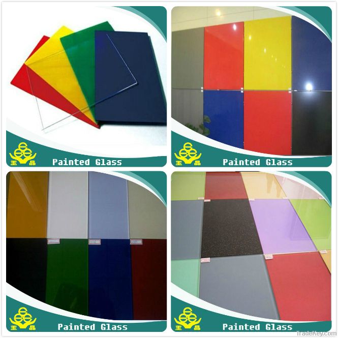 3mm clear painted glass, home decor, ISO & CE certificate