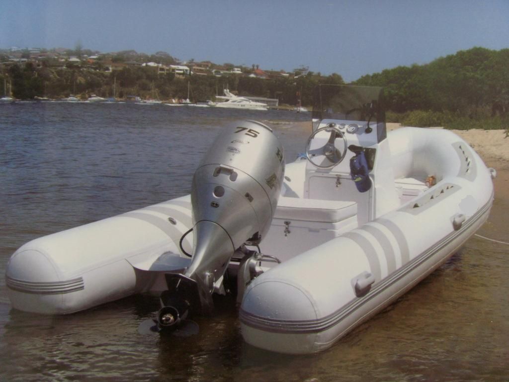 RIB fiberglass boat