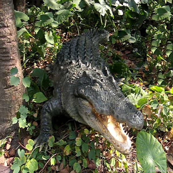 outdoor theme park animatronic crocodile
