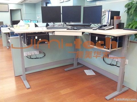 electric adjustable desk, lap legs