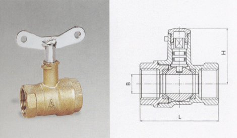 brass valve with lock