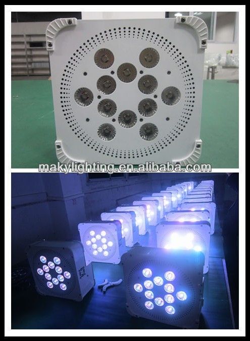 12pcs*15W battery power wireless dmx par light