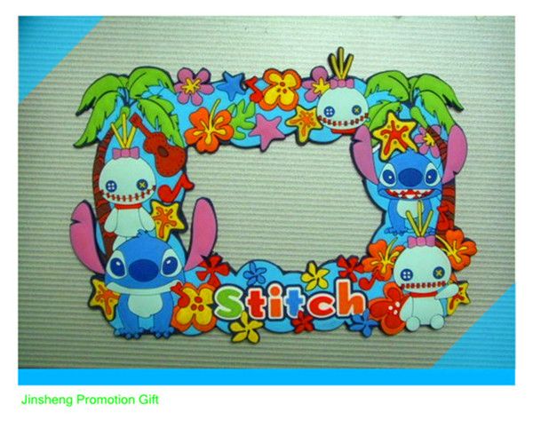 customized funny cartoon soft PVC photo frame 