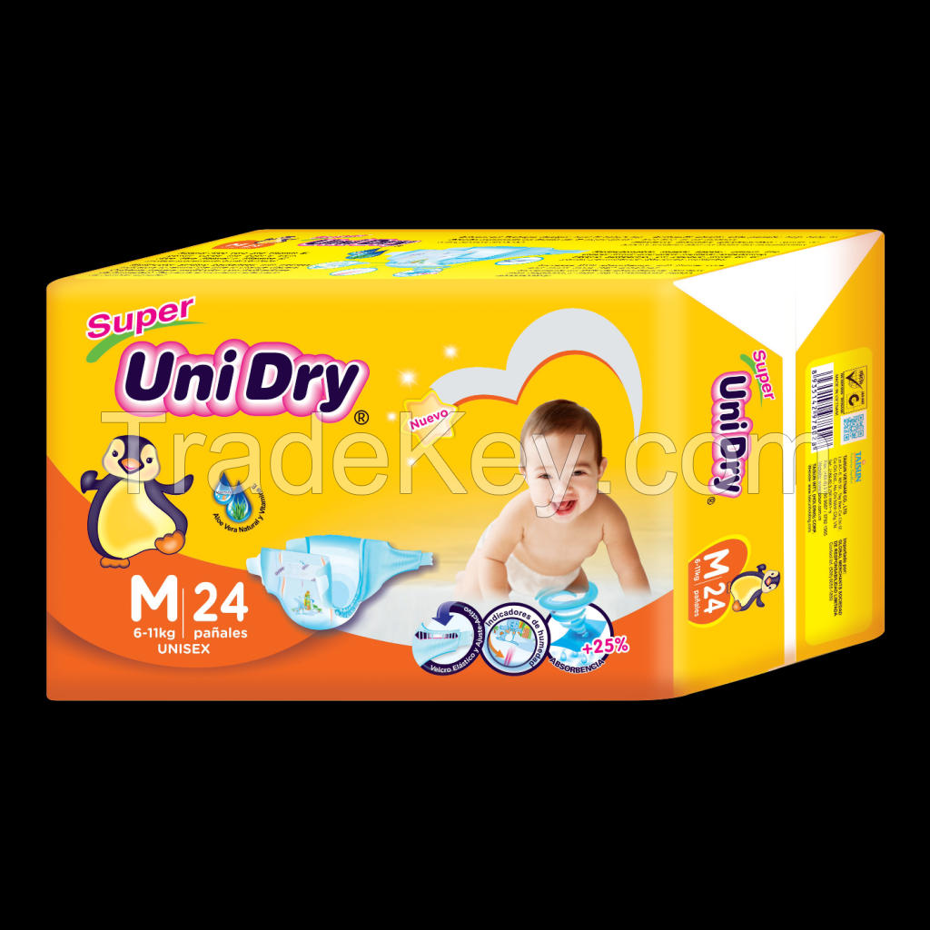 SUPER UNIDRY BABY DIAPERS, UNISEX HIGH QUALITY, GOOD PRICE MADE IN VIETNAM