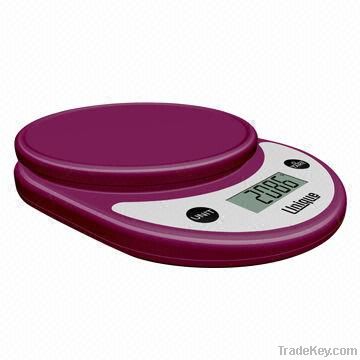 Digital Kitchen Scale, 11lbs Capacity, Made of Stylish Silver/Chrome