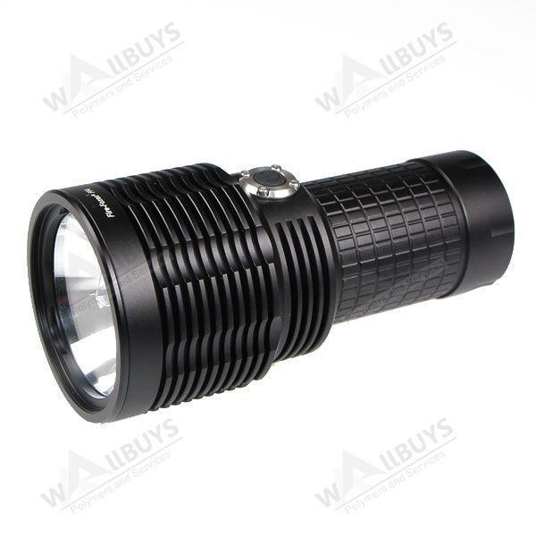 Fire-Foxes FF4 Portble 6000 LM 3-Mode HID Flashlight-Black(4x18650)