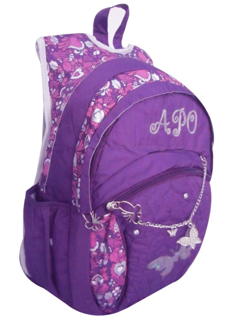 Women Cheap Polyester Backpack Bags Handbags teenager School Bag Purple Shoulder Bags