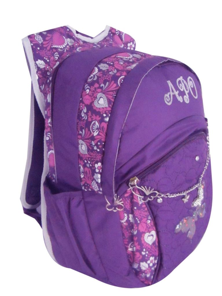 Women Cheap Polyester Backpack Bags Handbags teenager School Bag Purple Shoulder Bags