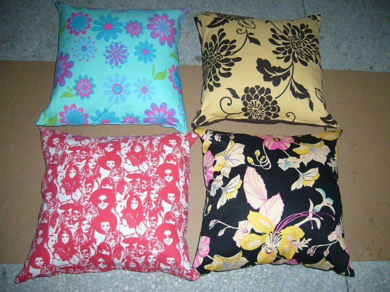 printed cotton with 350 PP cotton sofa cushion