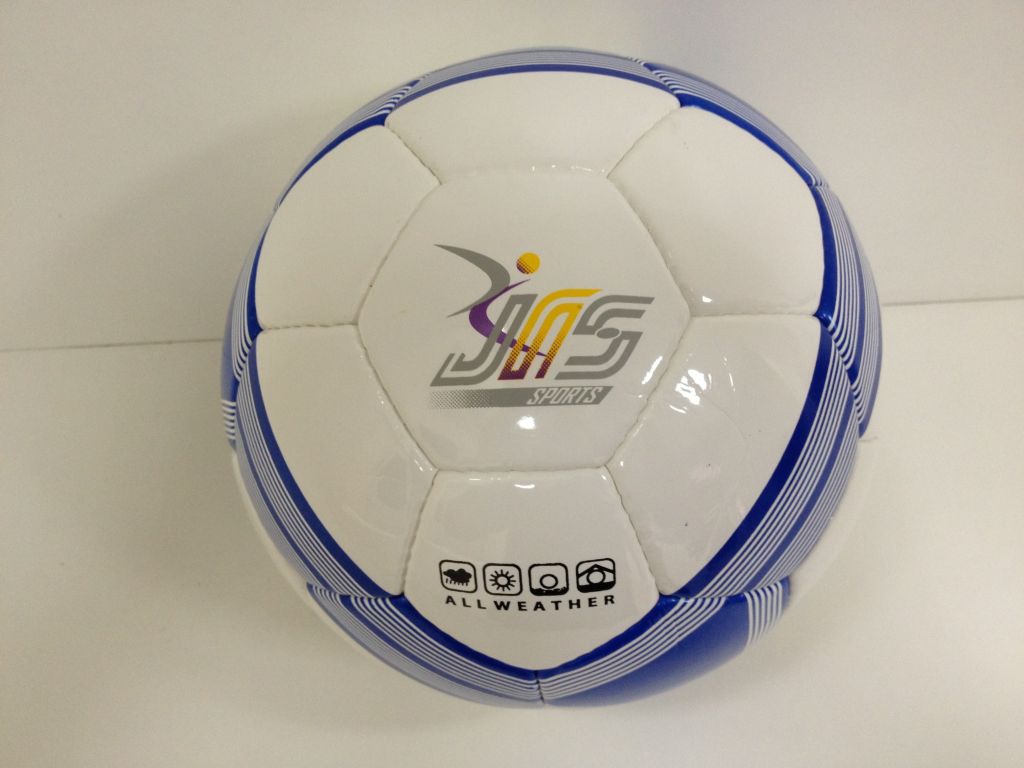 JAS Match Football/ Soccer Ball (Blue Stripes)