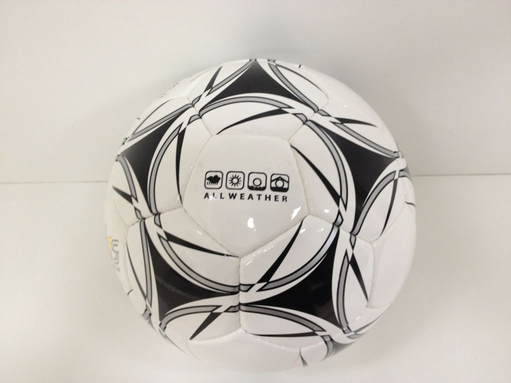 JAS Ultra Football/ Soccer Ball (Black Stripes)