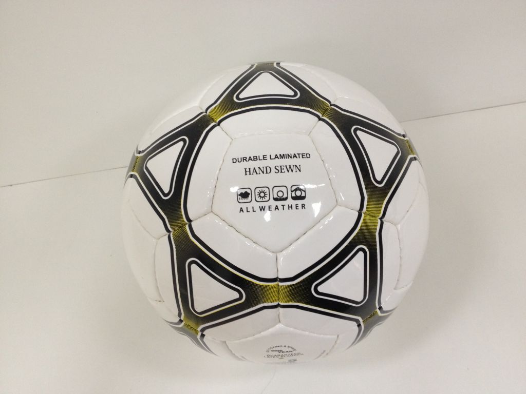 JAS Cosmos Football/ Soccer Ball (Yellow Stripes)