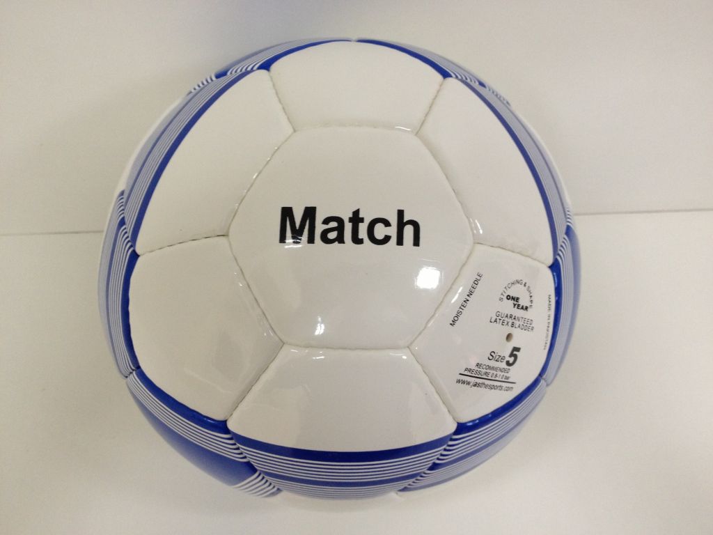 JAS Match Football/ Soccer Ball (Blue Stripes)