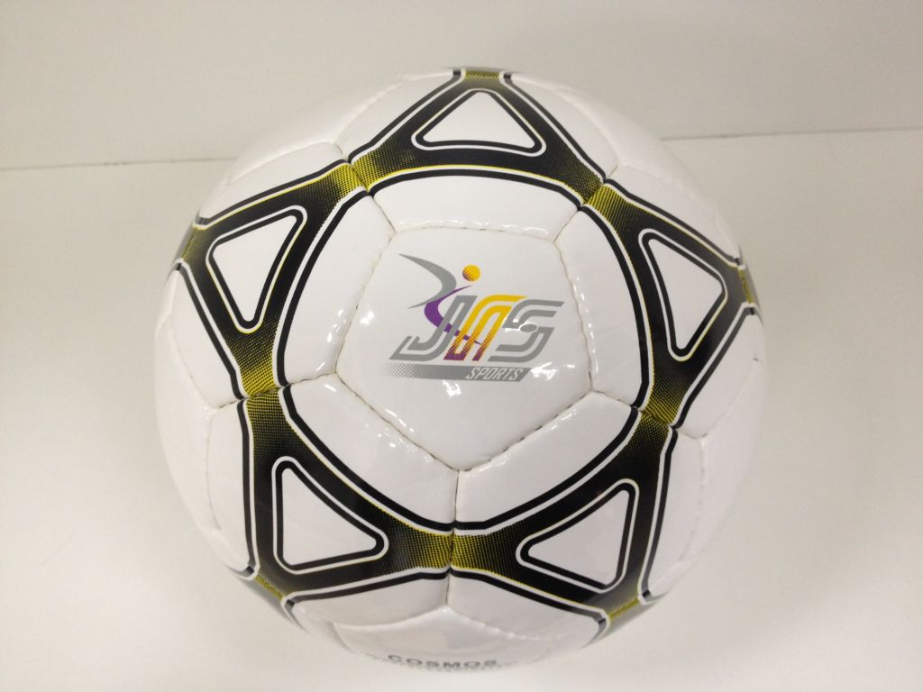 JAS Cosmos Football/ Soccer Ball (Yellow Stripes)