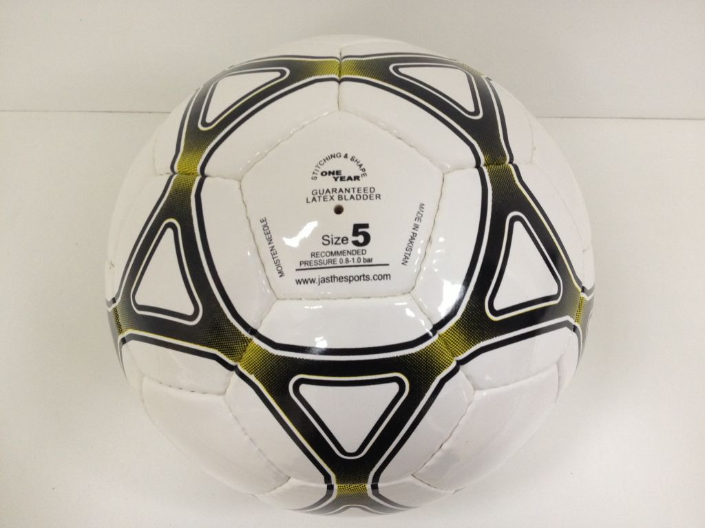 JAS Cosmos Football/ Soccer Ball (Yellow Stripes)