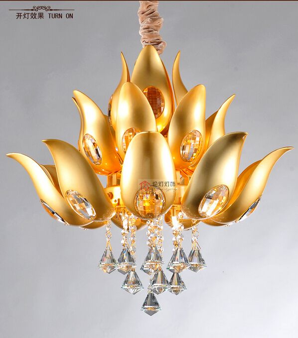 Modern Golden Lustres de cristal Chandelier LED home decoration crystal chandelier
