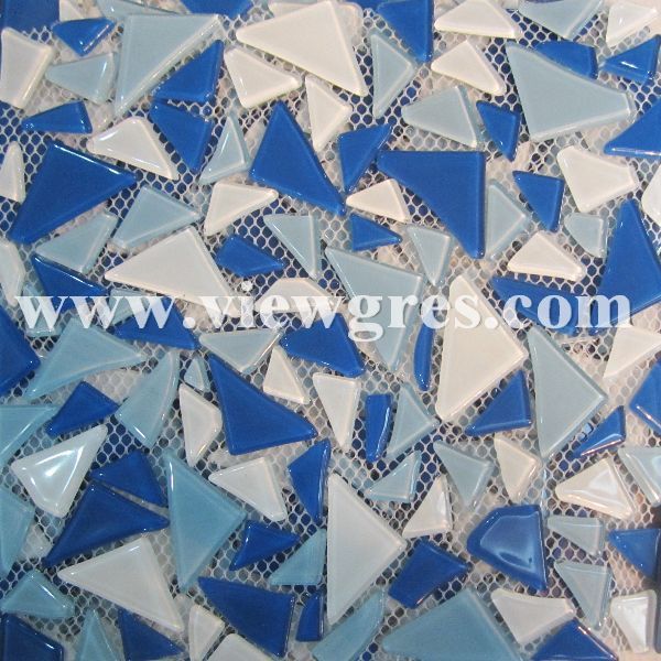 Blue Crystal Glass Mosaic Tile for Swimming pool 