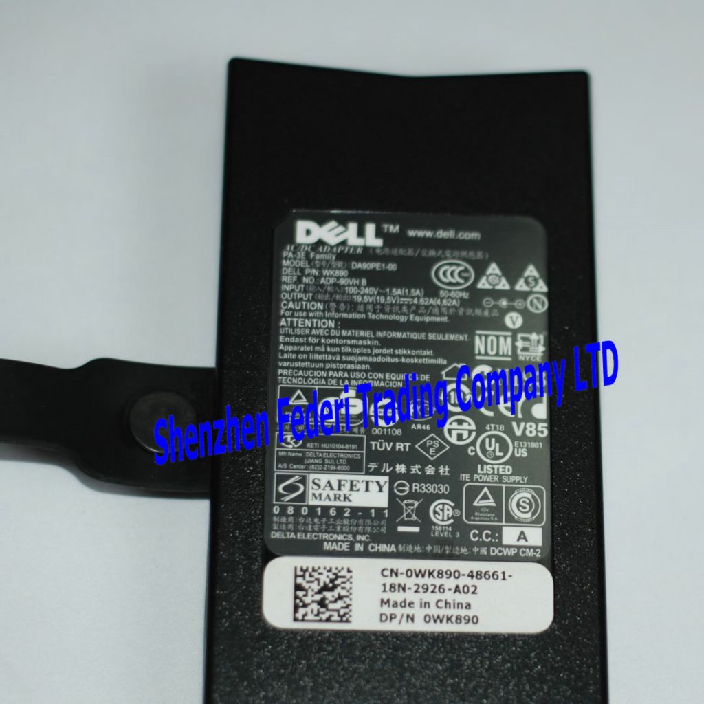 Original New Laptop AC Adapter For Dell 19.5V 4.62A 7.4*5.0MM With Smart Pin PA-3E SLIM