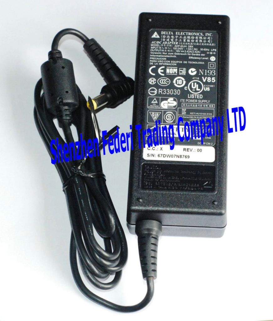 Original New Laptop AC Adapter Delta 19V 3.42A 5.5*1.7MM FOR ACER ADP-65JH DBX