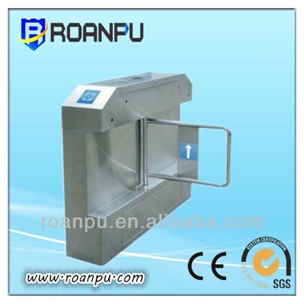 entry and exit swing turnstile supporting RFID cards