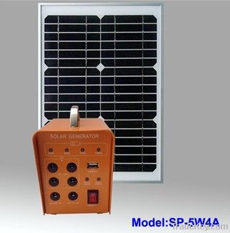 5W solar home DC lighting system, portable solar power system