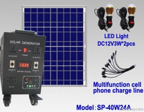 40W solar AC home system/40W portable solar power system