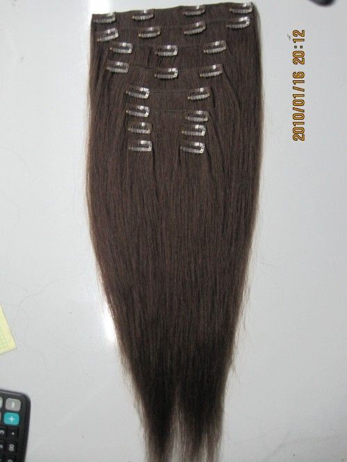 indian remy human hair clips in hair extension,hair weft