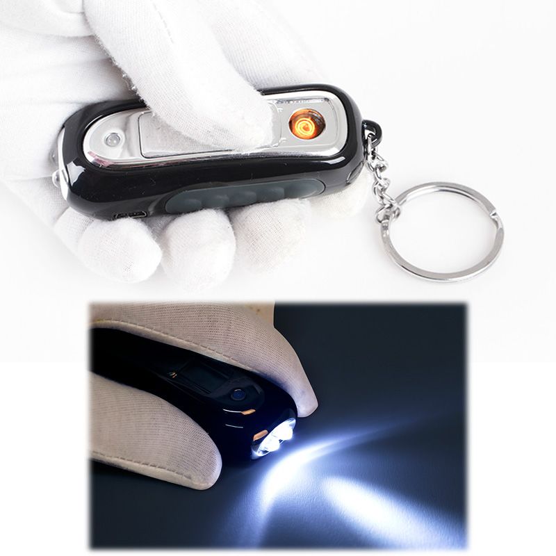 Rechargeable USB lighter with Mini LED torch
