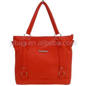 Hot sale red soft PU handbags for women in 2013