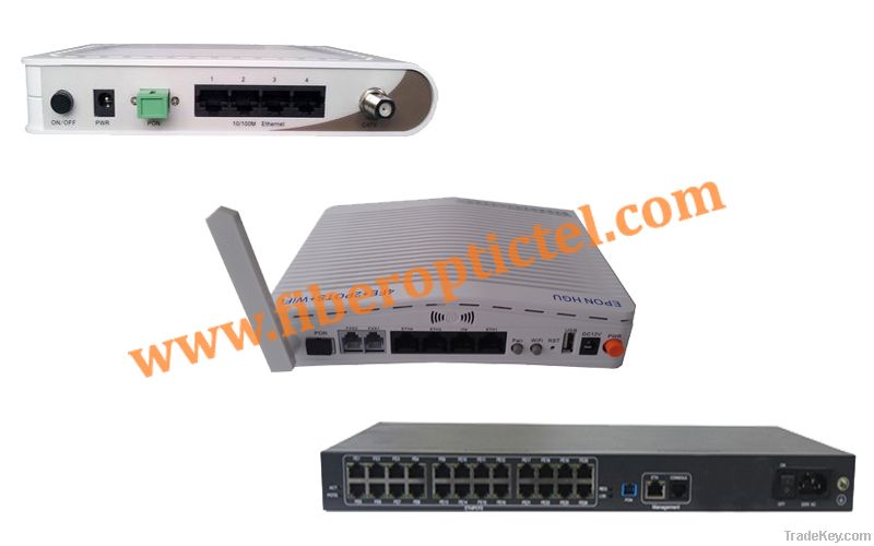 1GE/4FE/4GE/4FE+2FXS+WiFi/Triple Play FTTH EPON/GPON ONU