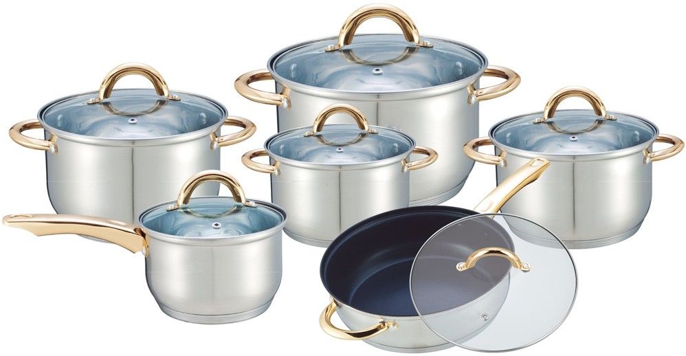12PCS classic cookware with 5 layers bottom-CW-1029A
