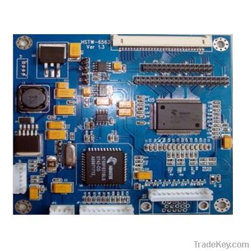 LED controller main board assembly with sourcing all components
