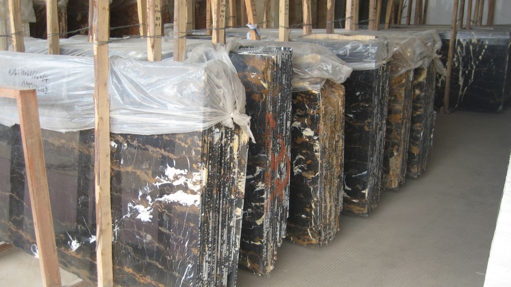 Black & Gold Marble Slabs