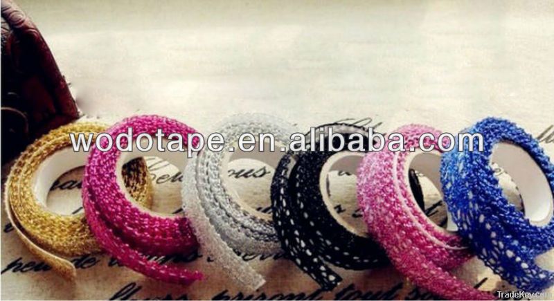 Metallic lace decorative tape for DIY and gift packing