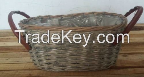 wicker  baskets for flower planting willow pot  garen baskets 