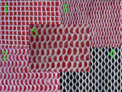 cotton mesh & water diffusion and wicking properties mesh