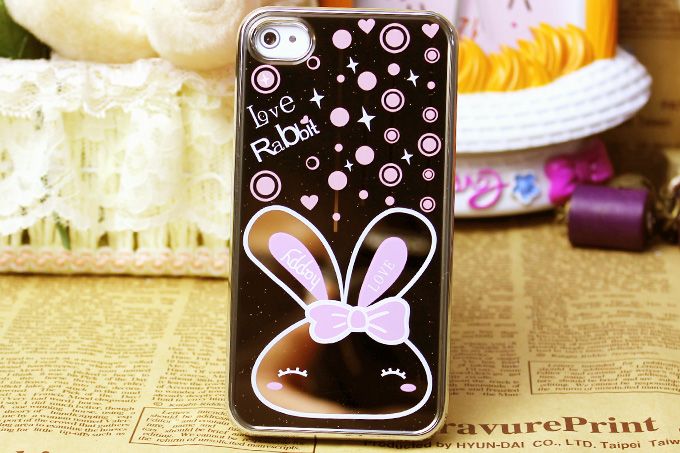 PC Case for iPhone 4, Love Rabbit wich cellpohne cover 