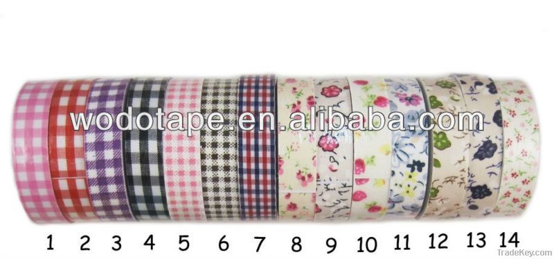 Fabric decorative tape printed with polka dot