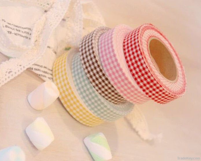 High quality color stripe fabric tape /sticker tape / wholesale