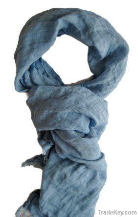 100% Linen Scarf All Natural Eco Beach Scarf and Throw Light Shawl