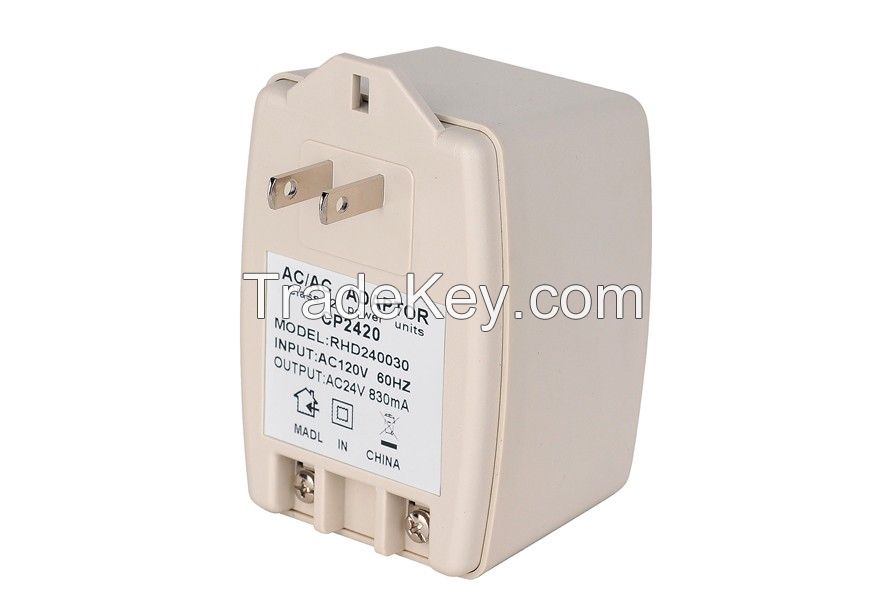 AC24V 0.83A Wallmount power adapter